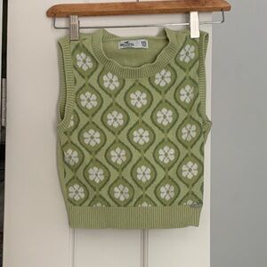 Hollister xss sweater vest green